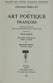 Tapa de Art poétique françois