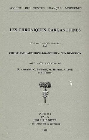 Tapa de Les Chroniques gargantuines