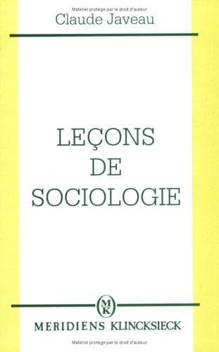Tapa de Leçons de sociologie