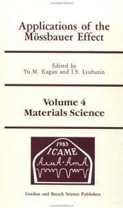 Tapa de Materials Science (Applications of the Mossbauer Effect)