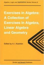 Tapa de Exercises in algebra