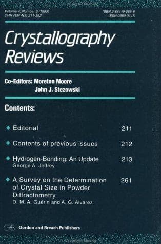 Tapa de Crystallography Reviews, Issue 3