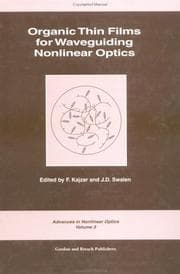 Tapa de Organic thin films for waveguiding nonlinear optics