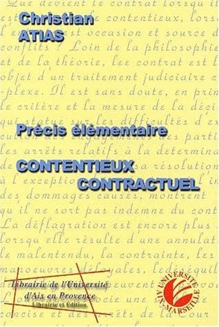 Tapa de Précis élémentaire de contentieux contractuel