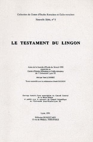 Tapa de Le Testament du Lingon
