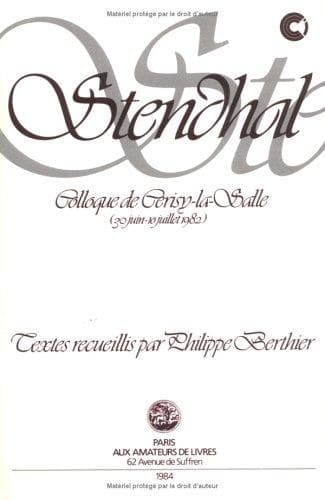 Tapa de Stendhal