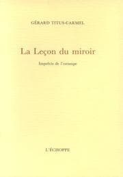 Tapa de La leçon du miroir
