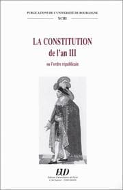 Tapa de La Constitution de l'an III, ou, L'ordre républicain
