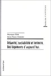 Tapa de Urbanité, sociabilité et intimité