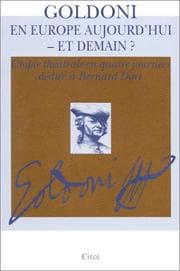 Tapa de Goldoni en Europe aujourd'hui --et demain?