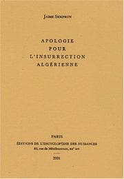 Tapa de Apologie pour l'insurrection algérienne