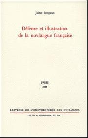Tapa de Défense et illustration de la novlangue française