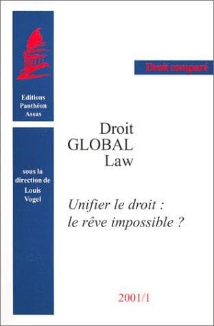Tapa de Unifier le droit, le rêve impossible