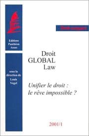 Tapa de Unifier le droit, le rêve impossible