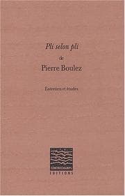 Tapa de Pli selon pli de Pierre Boulez