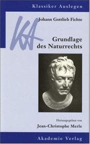 Tapa de Johann Gottlieb Fichte, Grundlage des Naturrechts