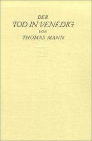 Tapa de Der Tod in Venedig