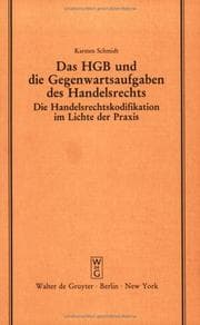 Tapa de Das HGB und die Gegenwartsaufgaben des Handelsrechts