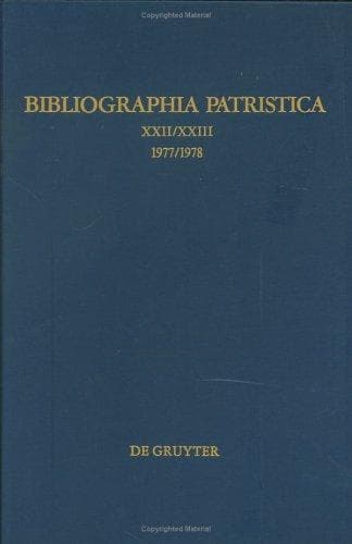 Tapa de Bibliographia patristica