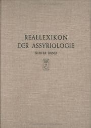 Tapa de Reallexikon der Assyriologie und vorderasiatischen Archa ologie
