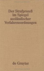 Tapa de Der Strafprozess Im Spiegel Auslandischer Verfahrensordnungen