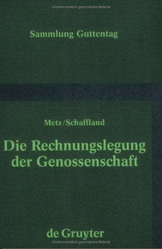 Tapa de Die Rechnungslegung der Genossenschaft