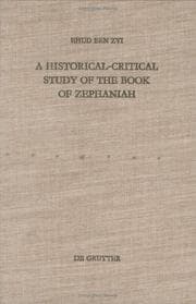 Tapa de A historical-critical study of the book of Zephaniah