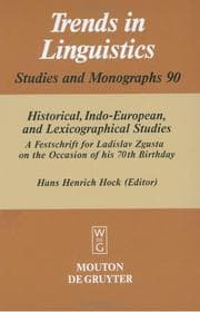Tapa de Historical, Indo-European, and Lexicographical Studies: A Festschrift for Ladislav Zgusta on the Occasion of His 70th Birthday (Trends in Linguistics: Studies and Monographs)