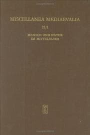 Tapa de Mensch Und Natur Im Mittelalter 1991 (Miscellanea Mediaevalia)