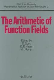Tapa de The Arithmetic of function fields