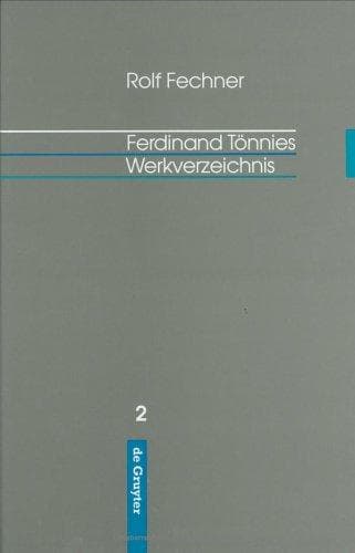 Tapa de Ferdinand Tönnies