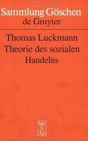 Tapa de Theorie des sozialen Handelns