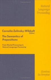 Tapa de The Semantics of prepositions