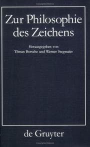 Tapa de Zur Philosophie des Zeichens