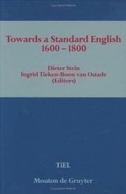 Tapa de Towards a standard English, 1600-1800