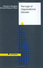 Tapa de The logic of organizational disorder