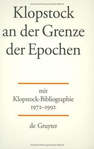 Tapa de Klopstock an der Grenze der Epochen