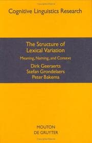 Tapa de The structure of lexical variation
