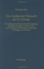 Tapa de Das Andere der Vernunft als ihr Prinzip