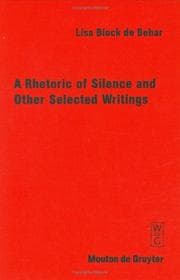 Tapa de A rhetoric of silence and other selected writings