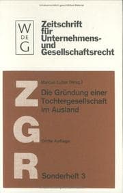 Tapa de Die Gründung einer Tochtergesellschaft im Ausland
