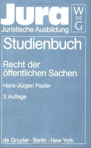 Tapa de Recht Der Offentlichen Sachen