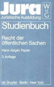 Tapa de Recht Der Offentlichen Sachen