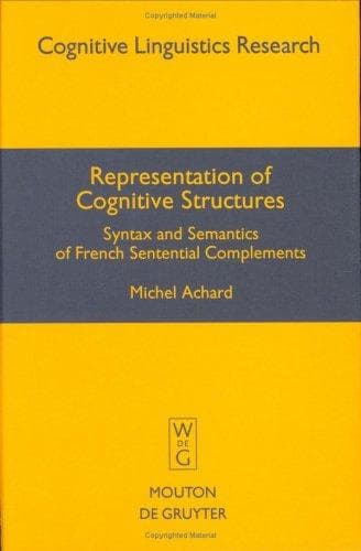 Tapa de Representation of cognitive structures