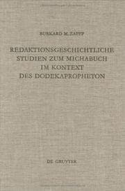Tapa de Redaktionsgeschichtliche Studien zum Michabuch im Kontext des Dodekapropheton