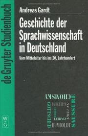 Tapa de Geschichte der Sprachwissenschaft in Deutschland