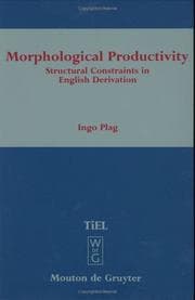 Tapa de Morphological productivity
