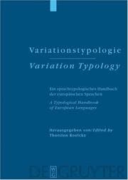 Tapa de Varationstypologie/Variation Typology