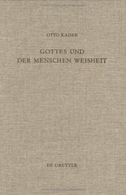 Tapa de Gottes Und Der Menschen Weisheit (Beiheft Zur Zeitschrift Für Die Alttestamentliche Wissenschaft)