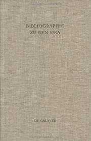 Tapa de Bibliographie zu Ben Sira